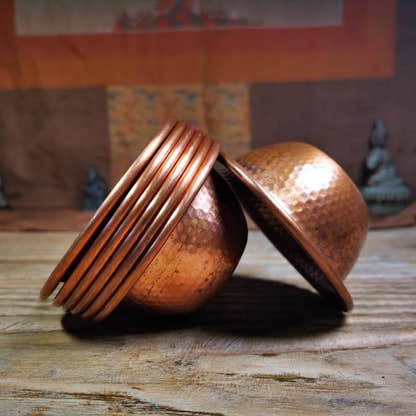 Buddhist Water Offering Bowls - Tibetan Buddhist art, view 7