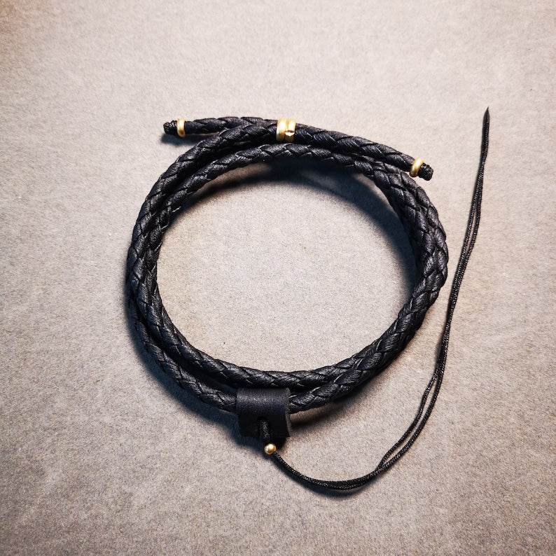 Handmade Leather Cord - Tibetan Buddhist art, view 7