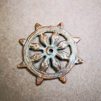 Amulet,Prayer Wheel,Dharma Chakra - Tibetan Buddhist amulet, view 6