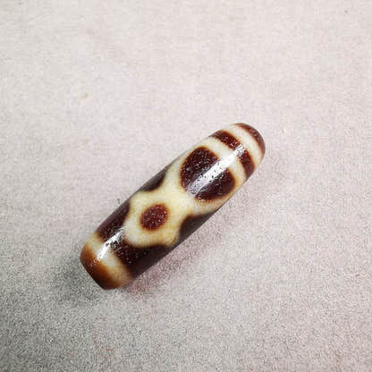 Kubera Dzi Bead - Tibetan dzi bead, view 4
