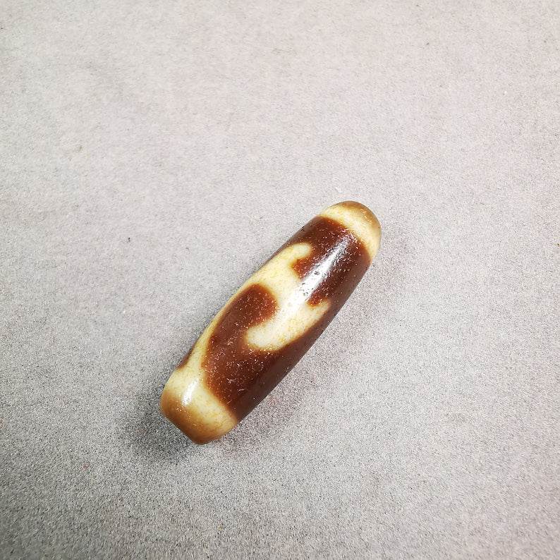 Green Tara Dzi Bead - Tibetan dzi bead, view 4