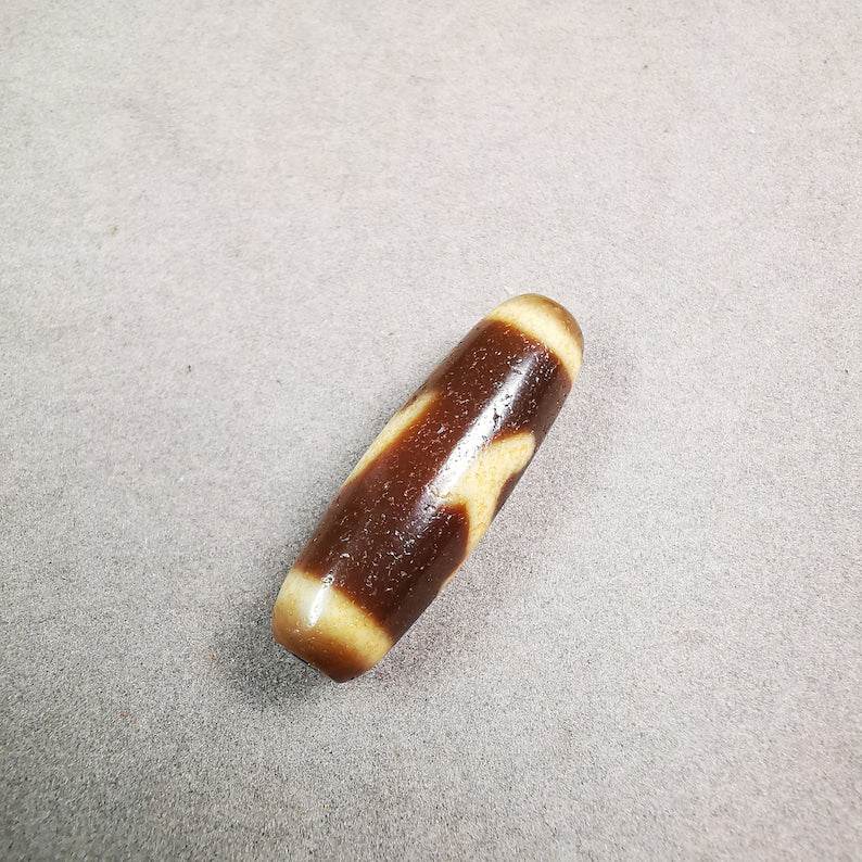 Green Tara Dzi Bead - Tibetan dzi bead, view 5