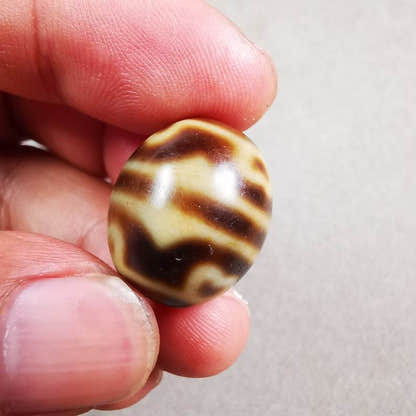 Lotus Dalo Dzi Bead - Tibetan dzi bead, view 8