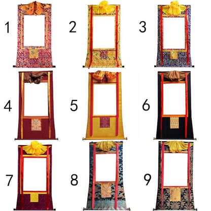 Customized Thangka Frame Service - Tibetan thangka painting, close-up detail