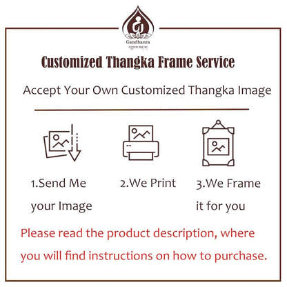 Customized Thangka Frame Service - Tibetan thangka painting, front view