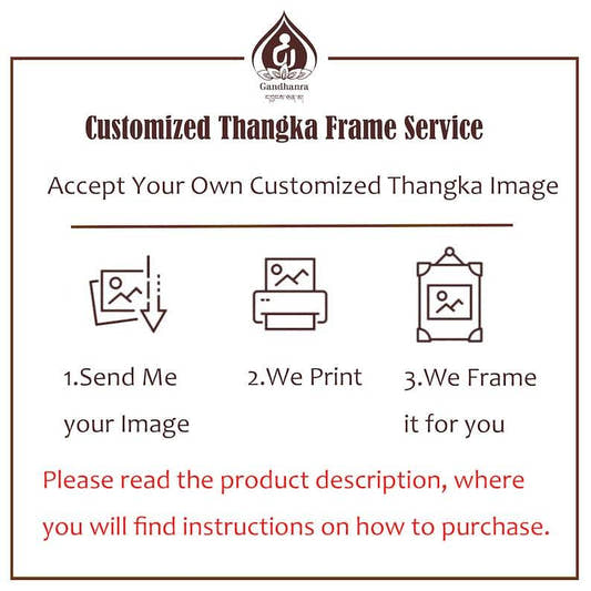 Customized Thangka Frame Service - Tibetan thangka painting, front view