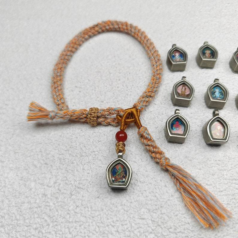 Ghau Amulet Bracelet,Tibetan Eight Natal Buddhas - Zodiac Protector Buddhas - Tibetan Buddhist amulet, view 7