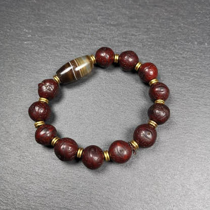 Wrist Mala, Bodhi Seed Beads Bracelet - Tibetan Buddhist mala beads, view 4
