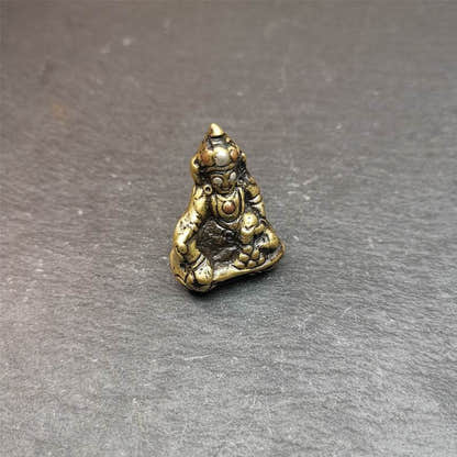 Buddha statue of - Yellow Jambhala Dzambhala - Tibetan Buddhist statue, front view