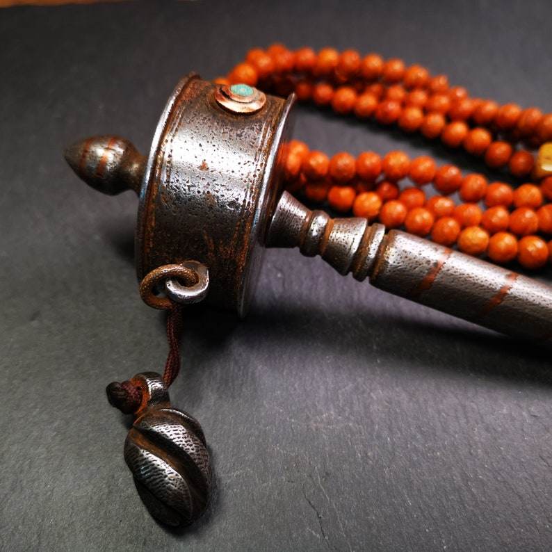 Handheld Prayer Wheel,Mani Wheel - Tibetan Buddhist art, view 4