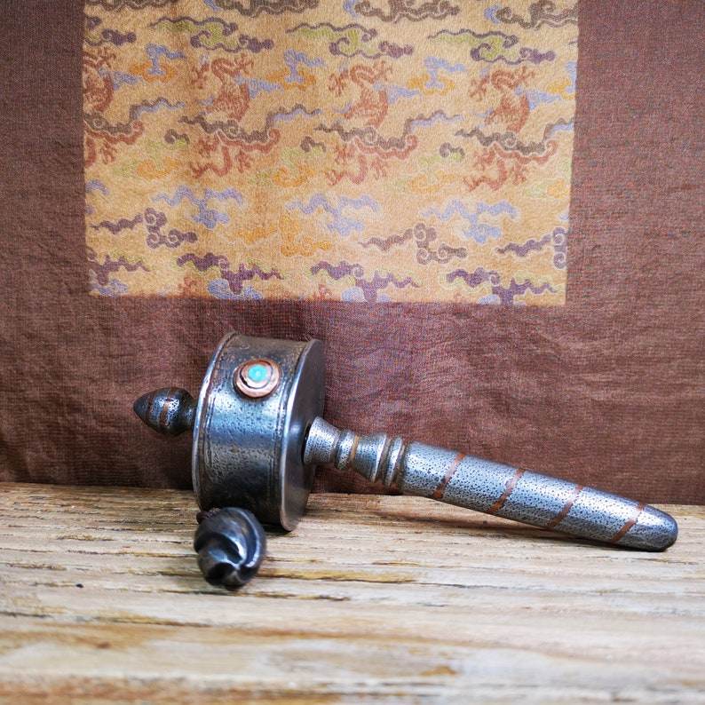 Handheld Prayer Wheel,Mani Wheel - Tibetan Buddhist art, view 5