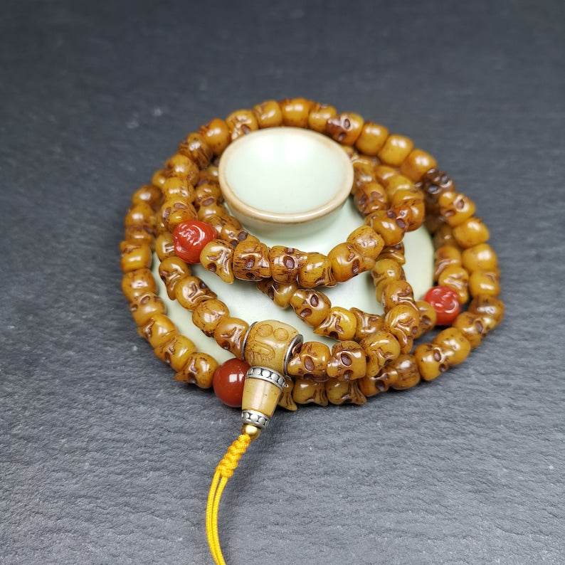Yak Bone Kapala Mala,Prayer Beads - Tibetan Buddhist mala beads, view 4