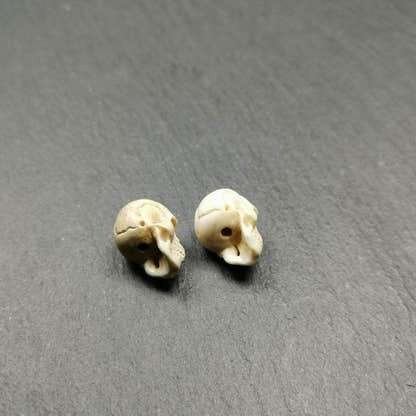 White Skull Spacer Bead for Prayer Bead - Tibetan Buddhist art, view 4