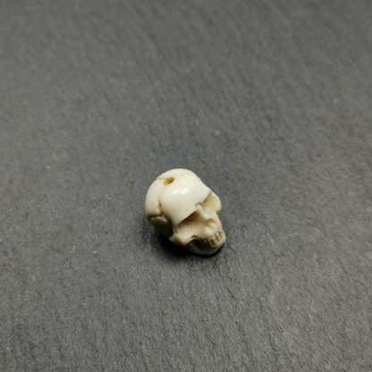 White Skull Spacer Bead for Prayer Bead - Tibetan Buddhist art, view 6