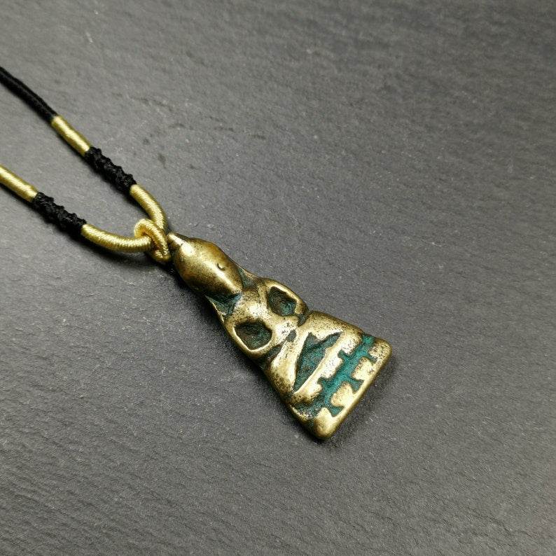 Buddhist Protective Amulet,Amitayus Statue Pendant - Tibetan Buddhist amulet, front view
