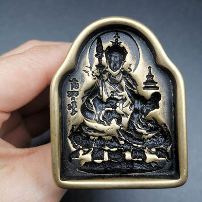 Guru Rinpoche Padmasambhava Tsa Tsa Mold - Tibetan tsa tsa mold, detailed view
