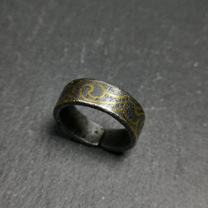 Tibetan Ring - Tibetan Buddhist art, front view