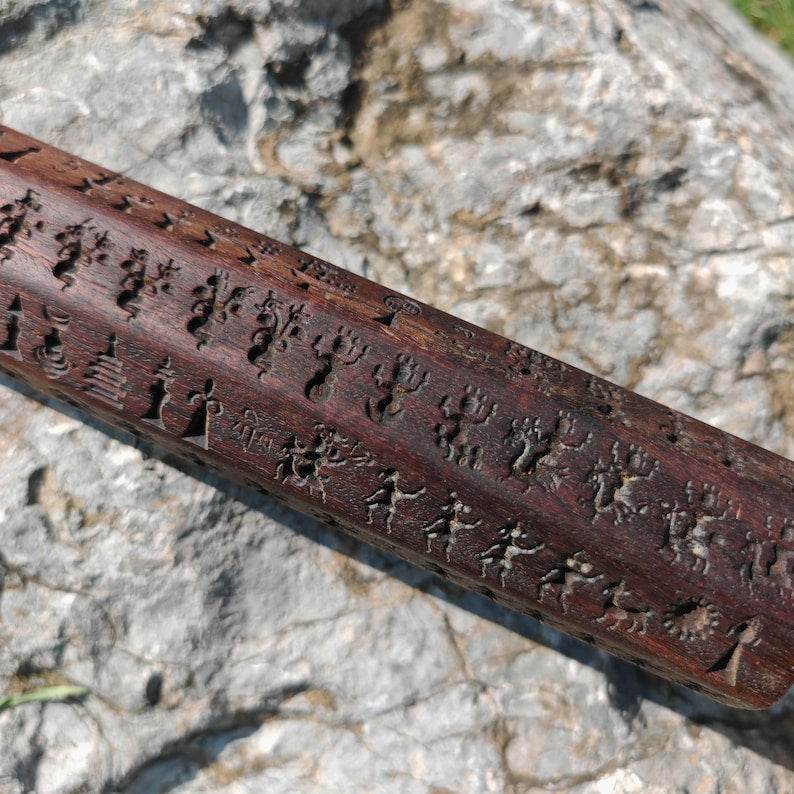 Zanpar Wooden Mold Stick - Tibetan Buddhist art, view 5