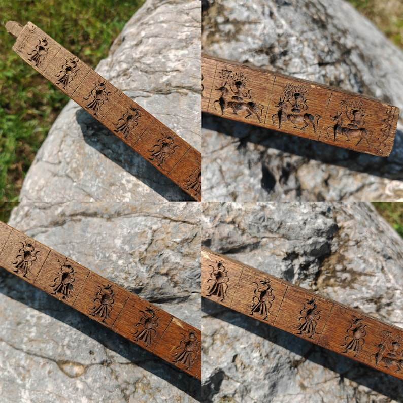 Zanpar Wooden Mold Stick - Tibetan Buddhist art, view 5