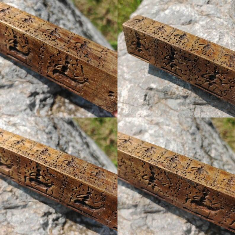 Zanpar Wooden Mold Stick - Tibetan Buddhist art, view 5