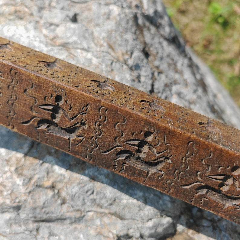 Zanpar Wooden Mold Stick - Tibetan Buddhist art, view 5