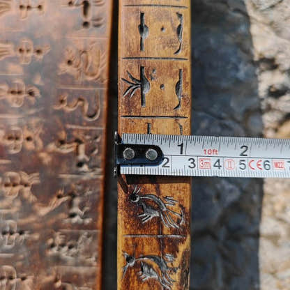 Buddhist Zanpar Wooden Mold Stick - Tibetan Buddhist art, size reference