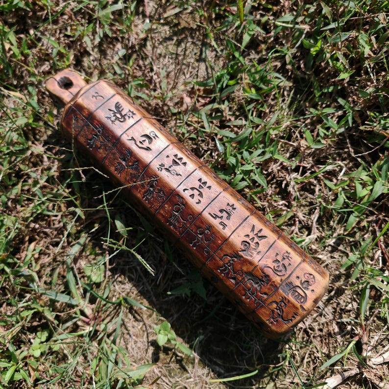 Zanpar Wooden Mold Stick - Tibetan Buddhist art, view 4
