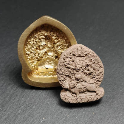 Tsa Tsa Mold,Wrathful Guru Rinpoche,5cm Height - Tibetan tsa tsa mold, front view