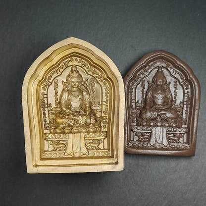 Shenrab Miwo Tsa Tsa Mold, 11cm Shenrab Miwoche - Tibetan tsa tsa mold, detailed view