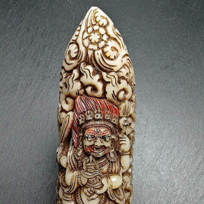 Mahakala Kapala Amulet Badge - Tibetan Buddhist amulet, view 4