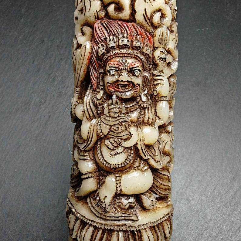 Mahakala Kapala Amulet Badge - Tibetan Buddhist amulet, view 5