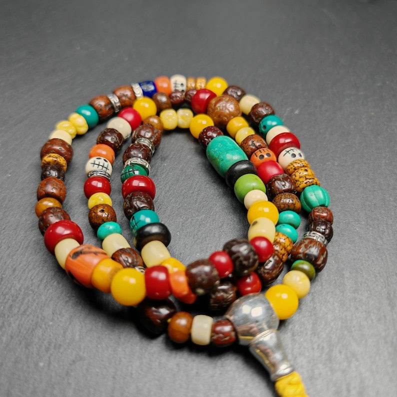 Mala Necklace - Prayer Beads,38cm Length - Tibetan Buddhist mala beads, view 4