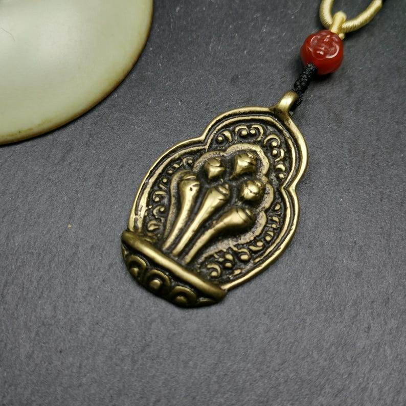 Amulet,Mani Jewel Badge/Pendant - Tibetan Buddhist amulet, view 6