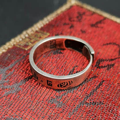 Silver Ring - Tibetan Buddhist art, view 6
