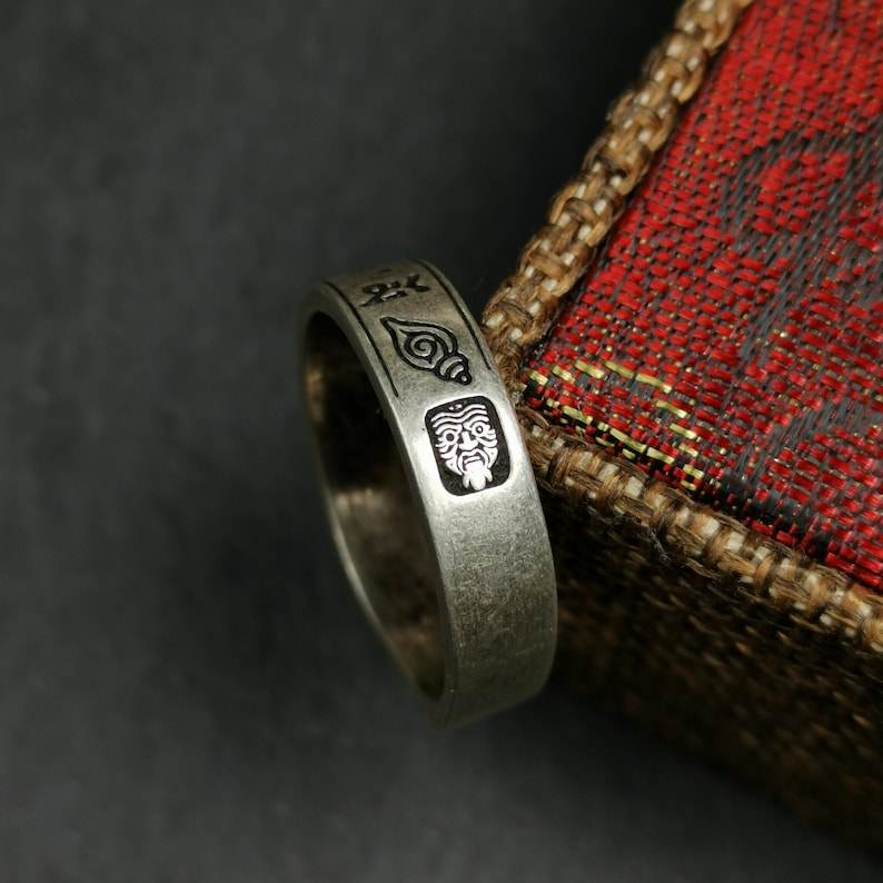 Silver Ring - Tibetan Buddhist art, view 5