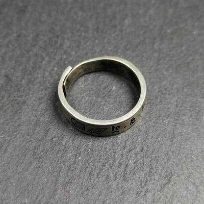 Silver Ring - Tibetan Buddhist art, view 9