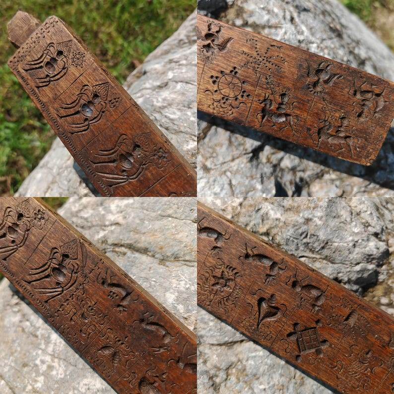 Zanpar Wooden Mold Stick - Tibetan Buddhist art, view 6