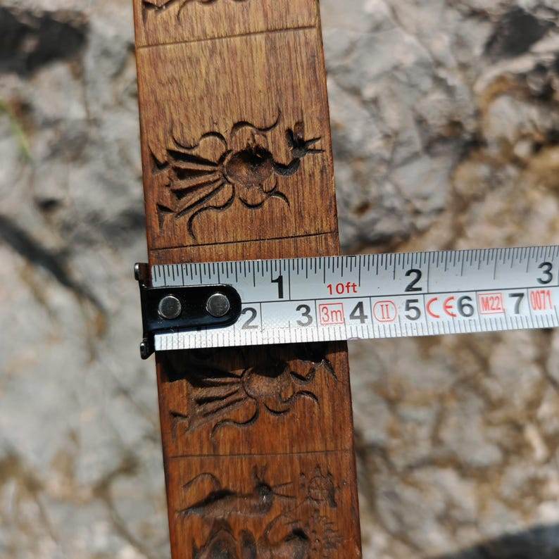 Zanpar Wooden Mold Stick - Tibetan Buddhist art, size reference