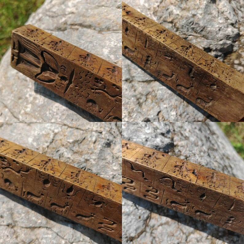 Zanpar Wooden Mold Stick - Tibetan Buddhist art, view 6