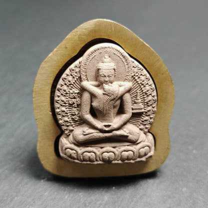 4cm Samantabhadra Yab Yum Tsa Tsa Mold - Tibetan tsa tsa mold, close-up detail