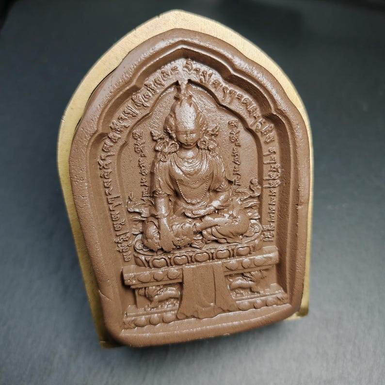 Shenrab Miwo Tsa Tsa Mold, 11cm Shenrab Miwoche - Tibetan tsa tsa mold, front view