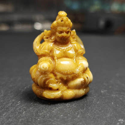 Buddha statue - Yellow Jambhala Dzambhala - Tibetan Buddhist statue, view 7