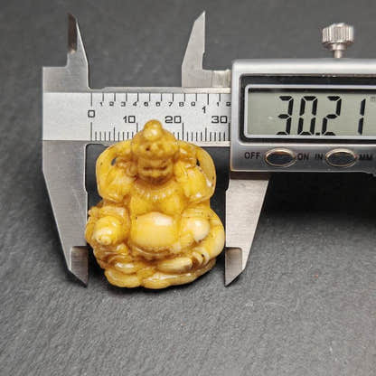 Buddha statue - Yellow Jambhala Dzambhala - Tibetan Buddhist statue, view 9