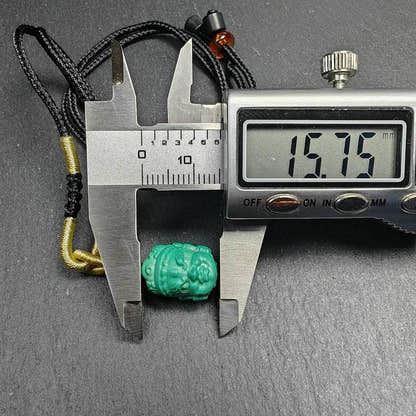 Turquoise Mahakala Amulet - Tibetan Buddhist amulet, view 9
