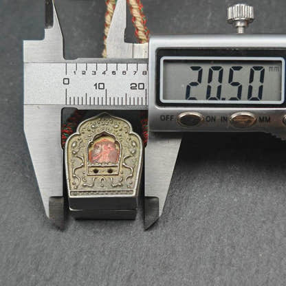 Tibetan Gau Box Amulet,Mini Ghau Shrine,Portable Tibetan Buddhist Altar Necklace - Tibetan Buddhist bead necklace, view 9