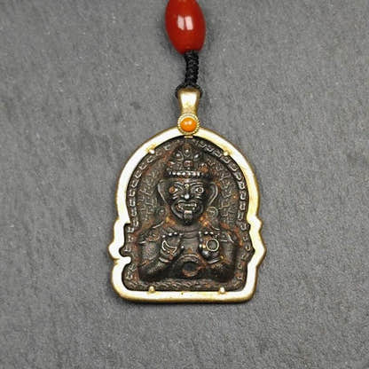 Drashi Lhamo Amulet, 52 - Tibetan Buddhist amulet, front view