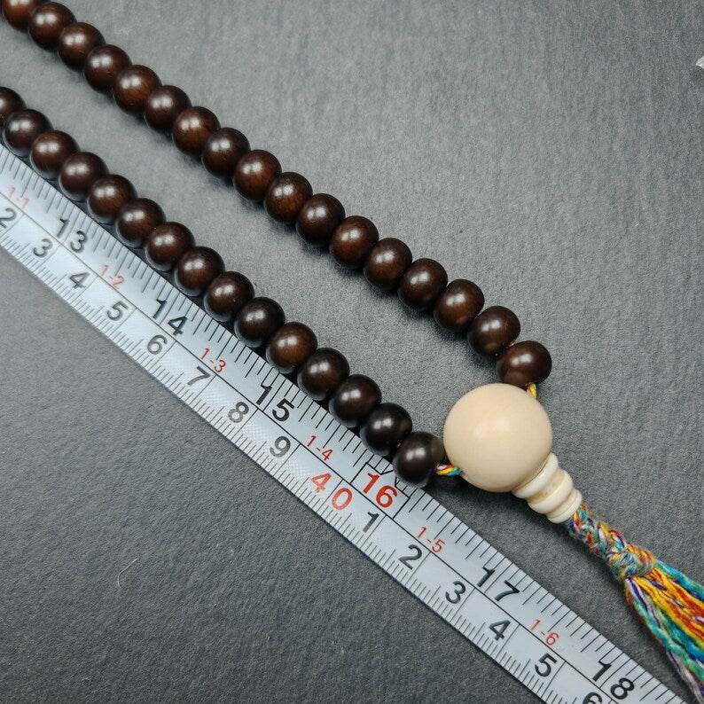 Prayer Beads,9.6mm Bodhi Root Bead Mala - Tibetan Buddhist mala beads, view 6