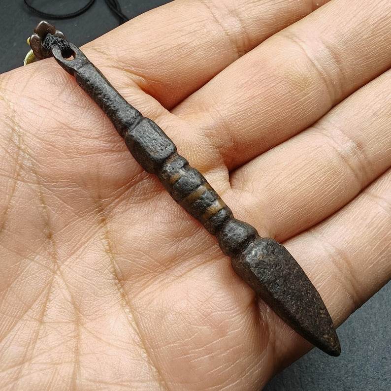 Old Phurba Amulet - Tibetan Ritual Kila Pendant - Tibetan Buddhist amulet, view 8