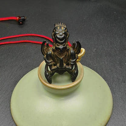 Garuda Amulet, Tibetan Buddhist Pendant,Golden-winged Bird - Tibetan Buddhist amulet, view 4