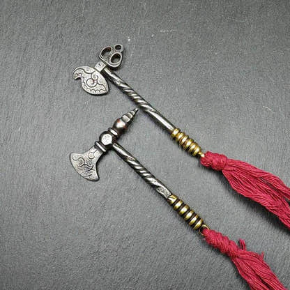 Tibetan Kartika and Ax of the Dakinis - Tibetan Buddhist art, front view